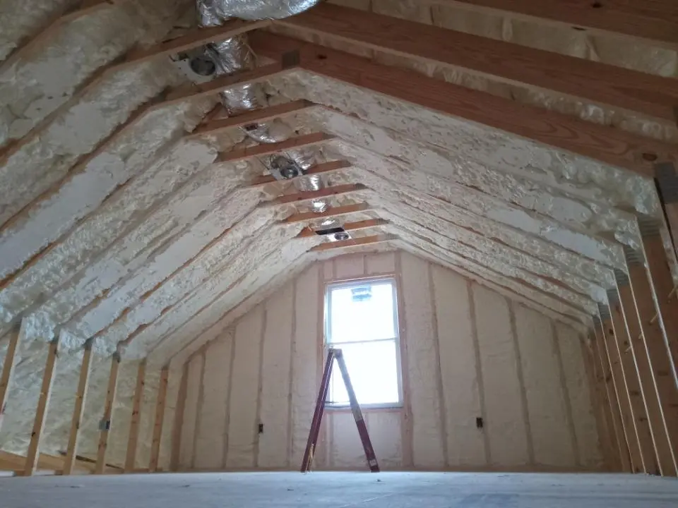 Spray foam roofing application for Crawl Space Insulation project in Wauwatosa